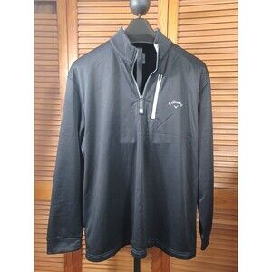 Callaway Golf Jacket Mens Size X-Large Quarter Zip Fleece Lined Black Outdoor